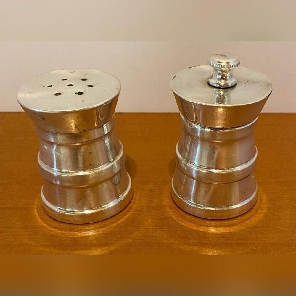 Tiffany & Co Sterling Silver Mini Salt Shaker Pepper Mill Set Italy Kitchen READ